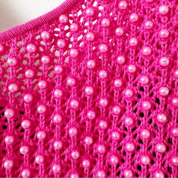 Retrofête Rocco Crochet Dress NWT in Rose Pink - Picture 8 of 16